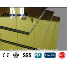 Alunewall SGS certificate Mirror finish fireproof Aluminium Composite Panel acp aluminium bond